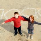 Romahapa School pupils A. J. Visagie and Courtney Fletcher, who turn 9 today. Photo by Peter...