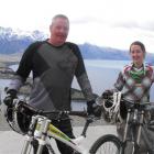 Ross  Davidson and Scarlett Hagen had the honour of the first ride on the Queenstown Bike Track...