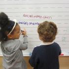 Rowan and his class-mate Rhianna. Photo supplied.