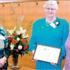 Rural Women Southland executive president Maree Lindsay (left), life membership recipient...