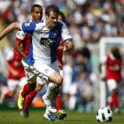 Ryan Nelsen, front, in action for Blackburn against Arsenal during their English Premier League...