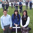 Sadd members (front) Ben Fox (17), Ashleigh Sinclair (17), Jess Sciacca (18), and back (from left...