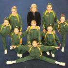 Sally Hart with the Alexandra aerobics team that represented Otago at the 2011 Gymsports New...