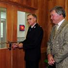 Salvation Army national commander Garth McKenzie, of Wellington, accompanied by Dunedin deputy...