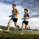 Eventual winner Sam Kidd leads Callan Moody in the senior men's section of the Edmond Cup at...