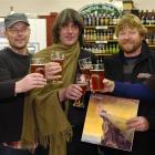 Sampling Bird Dog Pale Ale yesterday are (from left) Castle Macadam owners Alastair McDonald and...