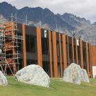 Scaffolding is removed from the front of the Remarkables Primary School. Photo by Emily Adamson.