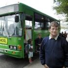 School-bus driver Graeme Wilson, outside Outram School yesterday, has serious concerns about...