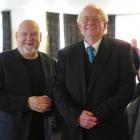 Scientist Sir Ray Avery (left) and Malcam Charitable Trust founder Malcolm Cameron chat about...