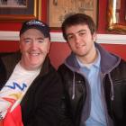 Scotsman Stuart McMillan, with proud nephew Christopher Connelly, is looking for sponsors before...