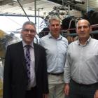 Scott Technology chairman Stuart McLauchlan (left), Scott Milktech chairman Murray King and Scott...