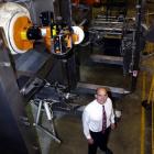 Scott Technology general manager Chris Hopkins with the meat industry robotics equipment, a...