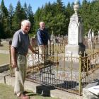 Second cousins Graham Thomson (left), and Roger Hardie pay their respects to founding family...