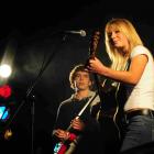 Michael Barnes and Georgie Daniell (Taieri College), of Dusty Strings, perform at the...
