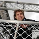 Pete Dryden inside the cage from which tourists will be able to see great white sharks off...