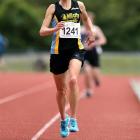 Shireen Crumpton, the winner of the women's Otago 5000m championships at the Caledonian Ground on...