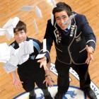 Shirley Boys' High School pupil Jake Kelly (13, left) and King's High School head boy Caleb Gray...