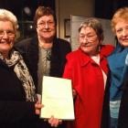 Showing support - former Teschemakers pupils (from left) Edna Cogger, Marie Swann, Willie...