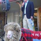 Shrek at Friday night's book launch in Cromwell. Photo by Rosie Manins.