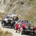Silver Ghost Association member Steve Littin leads a trio of vintage Rolls-Royces through...