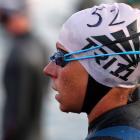 Simone Maier of Wanaka prepares for the swim during Challenge Wanaka. Photo by Getty Images.