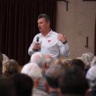 Sir John Kirwan talks about suicide and depression in front of about 400 people from Central...