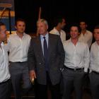 Sir Richard Hadlee chats with members of the Otago cricket team in the Dunedin Town Hall...