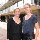 Sisters Lucy and Amelia Gain sit inside the restaurant of The Spire boutique hotel in Queenstown....