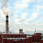 Smoking ban: Smoke comes out of the Speight's brewery chimney. An upgrade should soon put an end...