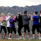 Some of the 20 Queenstown women prepare for the Winter Festival 'Thriller in the Chiller' fight...