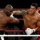 Sonny Bill Williams lands a punch on Clarence Tillman at Claudelands Event Centre in Hamilton...