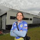 South African rugby fan Garth Lezard visits Forsyth Barr Stadium this week. Photo by Gregor...
