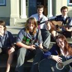 South Otago High School Smokefree Rock Quest regional finalists are (front, right) solo artist...