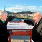 Southern Heritage Trust founding trustee Ann Barsby and marine engineer Maurice Davis unveil a...