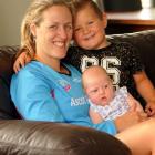 Southern Steel captain Wendy Frew relaxes at her Invercargill home with son Archie (3) and 10...
