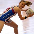 Southern Steel wing attack Adine Wilson in action against the Central Pulse in their ANZ...