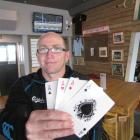 Sports Central Brewhouse operations manager Justin Ludlow holds all the cards, ready for the...