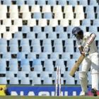 Sri Lanka's Dilhara Fernando is bowled by South Africa's Dale Steyn for a duck during the first...