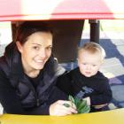 St Clair resident Melissa Duerden plays with her one-year-old son Maddix Smith at the St Clair...