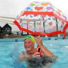 St Clair salt water pool regular Veronica Parker enjoyed a swim last month despite the wet...