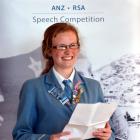 St Hilda's Collegiate School pupil Ihlara McIndoe after winning the ANZ RSA Cyril Bassett VC...
