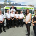 St John Wakatipu health shuttle drivers (from left) Rod Sullivan, Evan Paterson, Claudia Faichney...