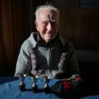 St Kevin's College old boy Kevin Howard, with his 1940 first XV cap and other rugby memorabilia....