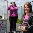 St Kilda Brass cornet player Kalie Eathorne-Gould (17, left) and flugel player Rose Evans (16)...