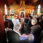 St Michael's Orthodox Church in Dunedin overflows as people gather to farewell the Very Rev...