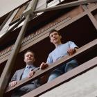 St Paul’s Cathedral organist George Chittenden (left) with Melbourne music student Tom Baldwin,...