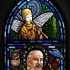 St Paul (Paul the Apostle) is portrayed using the likeness of the Bishop of the Anglican Diocese...