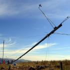 Staff from wind energy consultancy Energy 3 and Pioneer Generation install a 30m wind testing...