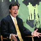 Stephen Colbert of Comedy Central's 'The Colbert Report', is shown during an interview at The...