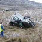 The driver of this Nissan Terrano escaped with only minor injuries after the vehicle rolled in...